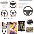 thumbnail image 5 of Yuyamidu Duck Camo Front Back Seat Covers for Car Rearview Mirror Cover Steering Wheel Cover Seatbelt Strap Pads Car Trash Bin Air Vent Bag Cup Coasters Keychain, 15PCS, 5 of 7