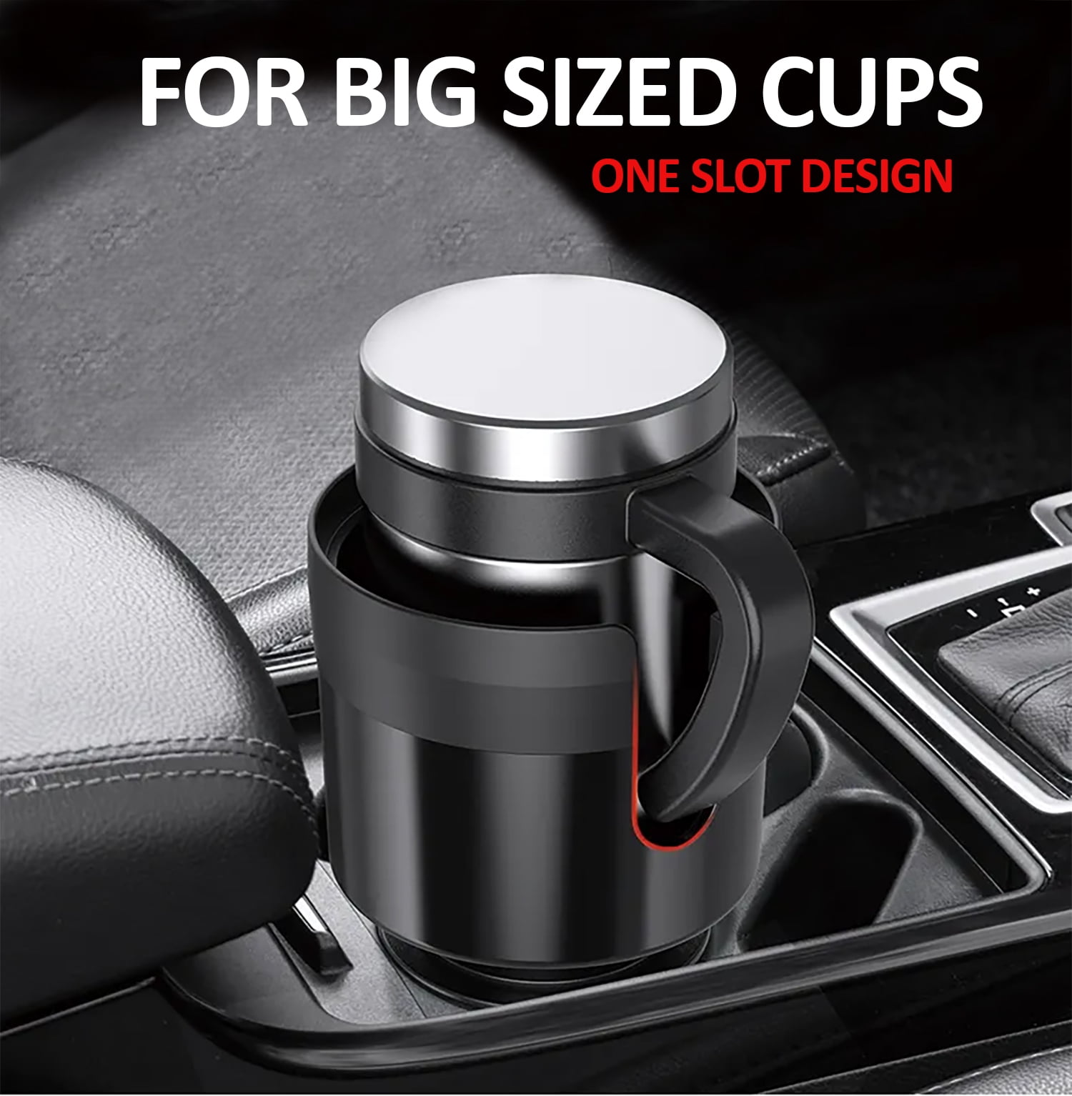 New Car Cup Holder Expander Compatible with Owala FreeSip (32 & 40 Oz. Models), Also Compatible with FreeSip Sway 40oz, Large Water Bottles and Tumblers