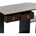 thumbnail image 4 of Furinno Go Green Home Laptop Notebook Computer Desk/Table, Columbia Walnut/Black/Dark Brown, 11193 CWN/BK/DBR, 4 of 11