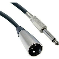 CableWholesale XLR Male to 1/4 Inch Mono Male Audio Cable, 10 foot
