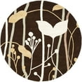 thumbnail image 4 of SAFAVIEH Soho Jordan Floral Wool Area Rug, Dark Brown/Multi, 6' x 6' Round, 4 of 9