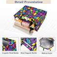 thumbnail image 3 of FORMRS Womens Corduroy Tote Bag Crossbody Shoulder Handbag with Pocket, Colorful Psychedelic, 3 of 7
