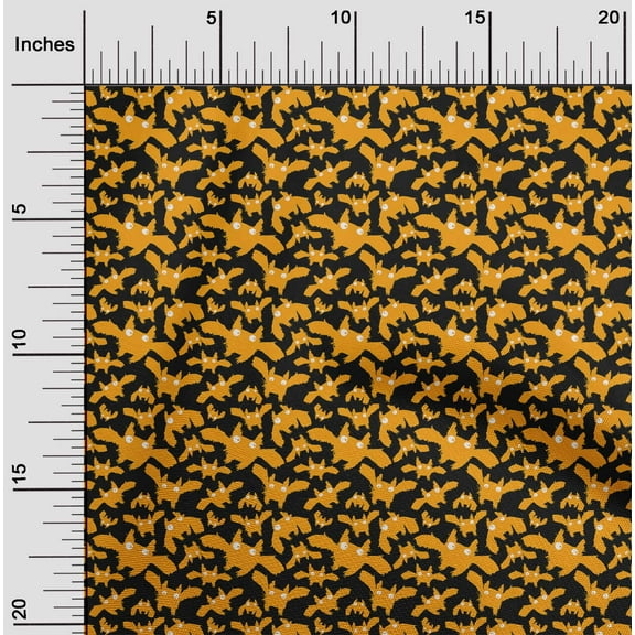 oneOone Cotton Jersey Black Fabric Halloween Diy Clothing Quilting Fabric Print Fabric By Yard 58 Inch Wide