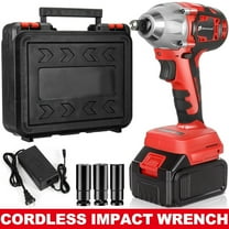 iMeshbean 21V Cordless Impact Wrench 1/2" 600Nm High Torque Brushless Driver with Li-ion Battery, 4Pcs Sockets & Storage Case
