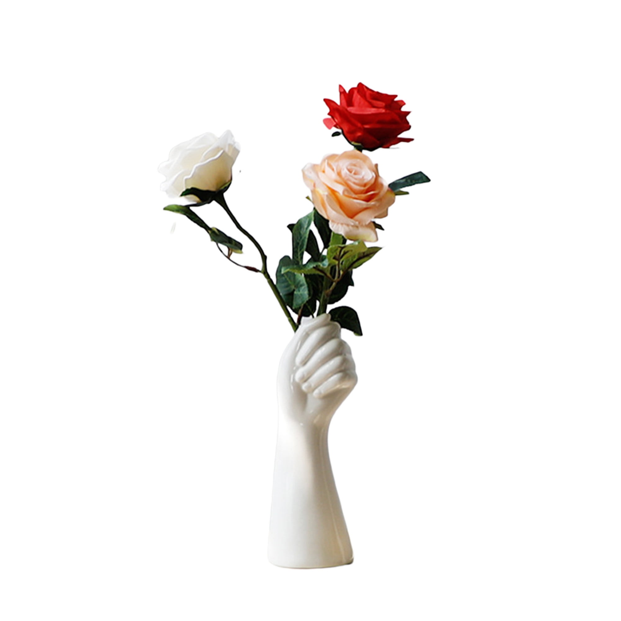 Nordic Ceramic Hand Shape Vase Holder Flower Arrangement Pot Creative Art Decor Nordic Ceramic Hand Shape Vase Holder Flower Arrangement Pot Creative Art Decor