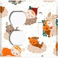thumbnail image 4 of Metal Light Switch Plate Cover Festive Sleepy Santa Helpers XMS006, 4 of 13