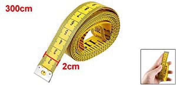 Uxcell 10-Foot Inch/Metric Soft Fiberglass Tape Measure Sewing Tailor Cloth  Ruler Yellow 