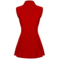 thumbnail image 5 of Alvivi Womens Tennis Golf Dress Training Uniform Sleeveless Zip Up A Line Tank Dresses Red 3XL, 5 of 7