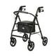 thumbnail image 1 of Andador con ruedas Medline de acero para adultos con movilidad reducida, color negro, capacidad de peso de 136 kg, ruedas de 20 cm, plegable, asas ajustables, ideal para personas mayores., 1 of 5