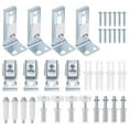 thumbnail image 1 of Unique Bargains 4Pack Bifold Door Hardware Kit Include Top & Bottom Pivot, Bracket & Guide Wheel Bi-fold Closet Door Hardware Kit, 1 of 6