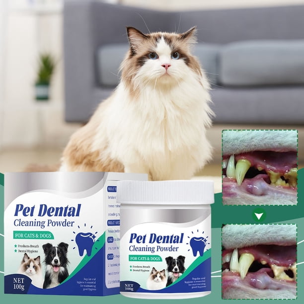 Todaioua Dog Dental Powder - Teeth Cleaning Powder for Dogs