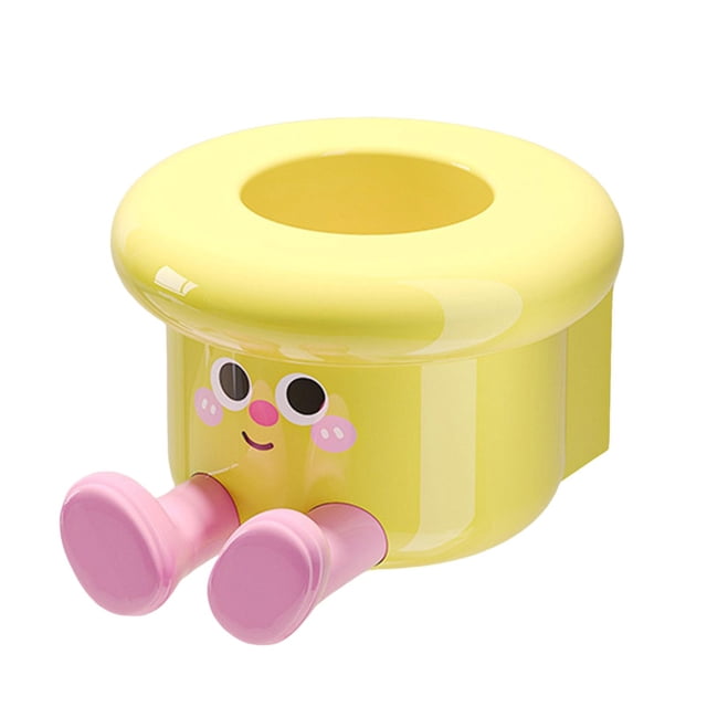 Soporte para cepillos de dientes, organizador de almacenamiento para cepillos de dientes eléctricos montado en la pared, creativo Amarillo
