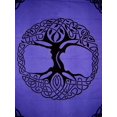 thumbnail image 2 of Celtic Tree of Life Tie Dye Tapestry Heavy Cotton Spread 96" x 86" Purple, 2 of 2