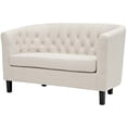 thumbnail image 5 of Modern Contemporary Urban Design Living Room Lounge Club Lobby Armchair and Loveseat Sofa Set, Fabric, Beige, 5 of 6