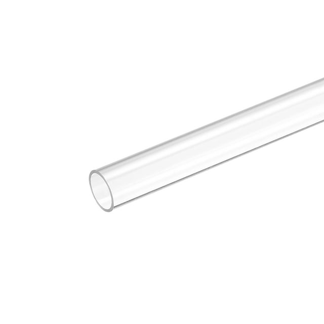 Plástico Tubería Rígido Policarbonato Redondo Tubo Transparente 0,4"(10mm) ID 0,47"(12mm) OD 17" (425mm) Alto Impacto para Iluminación, Maquetas, Agua Plomería