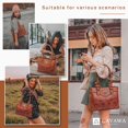 thumbnail image 2 of Bolso LAVAWA, tamaño grande, estilo western, para mujer, asa en la parte superior, color café, 2 of 7