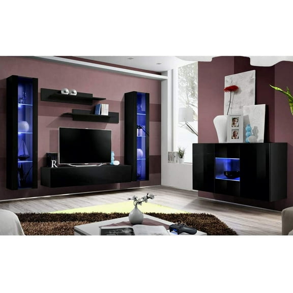 Fly SBII-A2 Wall Mounted Floating Modern Entertainment Center
