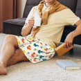 thumbnail image 3 of Wukai Colorful Squirrel Men’s Short Pajama Pants With Pockets Soft Sleep Pj Shorts for Men-Large, 3 of 6