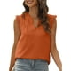 thumbnail image 2 of Txlixc, camisetas sin mangas de verano para mujer, sin mangas, lisas/flores/hojas, camisas de encaje con cuello en V, chaleco informal suelto para mujer Txlixc  Estilo de ocio, 2 of 5