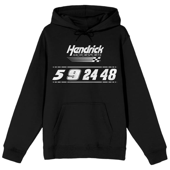 Hendrick Motorsports 5 9 24 48 Adult Black Long Sleeve Hooded Sweatshirt-Medium
