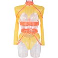 thumbnail image 1 of Ropa interior sexy de tres piezas con cinturón y cuello de estilo europeo y americano para discoteca, 1 of 6