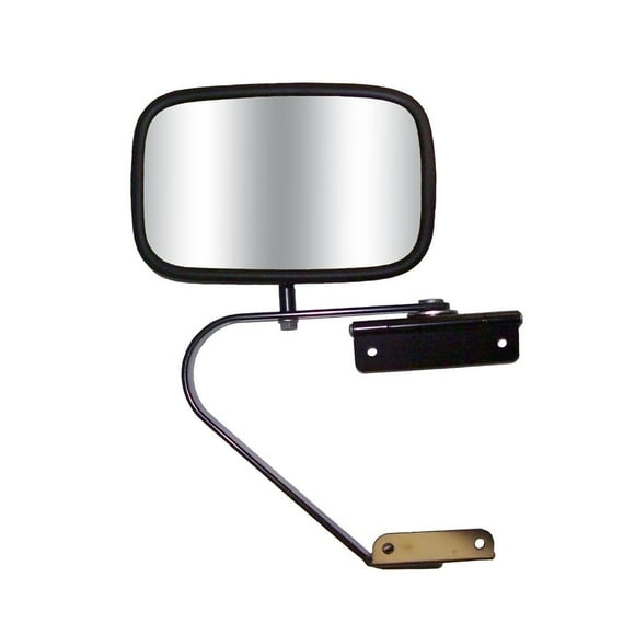 CIPA USA Exterior Mirror 41100 OEM Universal Replacement; Single; Black; Manual; Non-Foldaway; Without Heated Mirrors; Without Turn Signal Indicators; With Brackets And Hardware