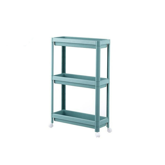 Ovzne Chariot de Rangement Mince à Roulettes à 3 Niveaux Étagère Étroite avec Roues pour Cuisine Salle de Bain