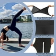 thumbnail image 3 of FUNING 3 Packs Leggings with Pockets for Women, Soft High Waisted Tummy Control Workout Yoga Pants, 3 of 10