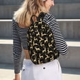thumbnail image 5 of Lsque Elegant Gold Moose Pattern Canvas Daypack, Durable Backpack, High-quality Versatile Backpack,Vintage Compact Backpack-Small, 5 of 6