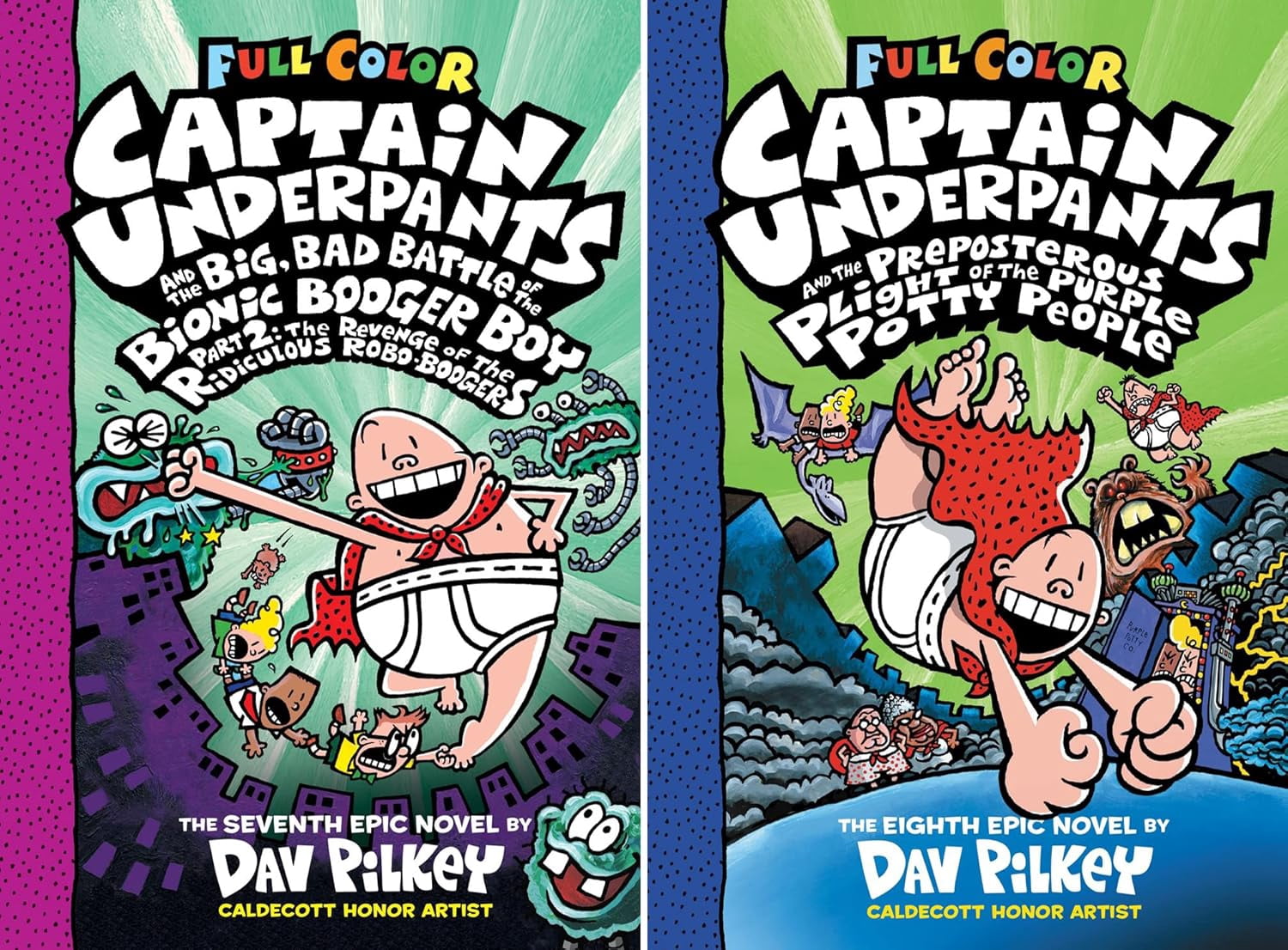 Captain Underpants 13 Books Set (Full Color Edition) – Complete Children’s Comedy Adventure Series Collection