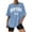 Light Blue, variant on Women Oversized T Shirt New York Printed Round Neck Drop Shoulder Tops 2026 Trendy Short Sleeve Tees