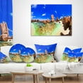 thumbnail image 4 of Designart Bright Tropical Beach Panorama - Landscape Photography Throw Pillow - 16x16, 4 of 5