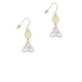 thumbnail image 2 of Delight Jewelry Silvertone Celtic Trinity Knot - Goldtone Leaf French Earrings, 2 of 4