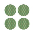 thumbnail image 2 of Kll Round Shape Drink Coasters Set Of 4,Pu Leather Absorbent Coasters Set Decorative Coffee Cup Coasters Housewarming Gift For Home Decor-60s And 70s Style, 2 of 9