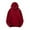 Burgundy, variant on Mens Hoodie Plus Size Sweatshirt Casual Plain Long Sleeve Hooded Sweatshirt Burgundy