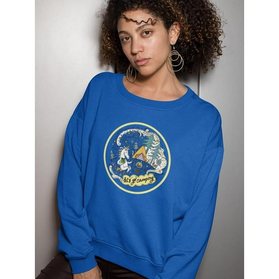 Let's Go Unicorn Sweatshirt Women's -Image by Shutterstock