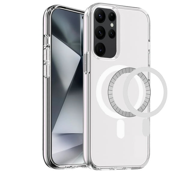 Designed for Samsung Galaxy S24  /S24 Plus MagSafe Compatible Transparent Shock Absorption TPU Rubber Thick 3mm Hybrid Protective Phone Case Cover [Clear]
