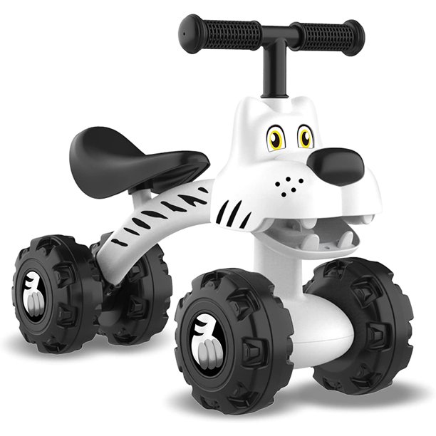 Wdmiya Juguetes de bicicleta de equilibrio para bebés para regalos de niños de 1 año, primera bicicleta para niños de 10 a 36 meses sin pedal, 4 ruedas silenciosas y asiento suave, regalo de cumpleaño