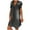 Black, variant on Likimi Womens Denim Dresses Casual Short Sleeve Solid Color Lapel Button Dress With Pocket Black Size L