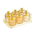 thumbnail image 3 of Luzkey Divided Dried Fruit Plates Snack Plates Decorative Elegant Storage Container Nuts Tray Spice Storage Holders for Kitchen Home With Rack, 3 of 8