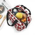 thumbnail image 5 of KLL Cute Red Crab Print Insulated Lunch Bag Women, Reusable Cute Tote Lunch Box for Adult & Men, Leakproof Cooler Lunch Bags for Work Office Travel Picnic, 5 of 5