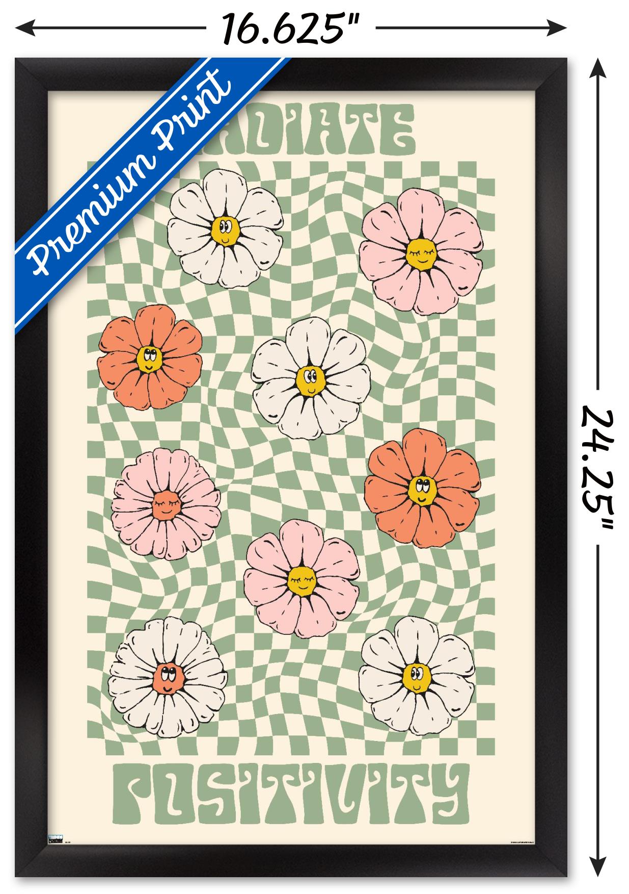 Radiate Positivity Wall Poster, 14.725" x 22.375" Framed