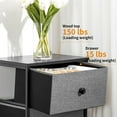 thumbnail image 5 of REAHOME Vertical Narrow Metal Tower Dresser w/ 5 Fabric Drawers, Light Grey, 5 of 8