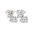 thumbnail image 2 of vera natura Baby Boys Summer Outfits Dinosaur Print Short Sleeves T-Shirt and Elastic Shorts Set, 2 of 9