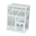 thumbnail image 2 of Organizador de maquillaje, organizador de cosméticos transparente para tocador con cajones para brochas de maquillaje. Blanco, 2 of 9