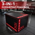 thumbnail image 3 of BalanceFrom 3-in-1 Plyometric Jump Box, Non-Slip Surface Adjustable Workout Equipment, Red, 3 of 6