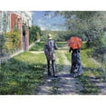 thumbnail image 2 of Caillebotte, Gustave 24x20 Black Modern Framed Museum Art Print Titled - The Path Uphill, 2 of 4