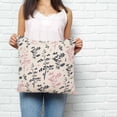 thumbnail image 2 of Grey Pink Botanical Pillow Covers 20x20 Inch Decorative Throw Pillow Cover, Rustic Country Spring Floral Summer Leaf Sofa Pillowcases Accent Cushion Case Home Decor Bedroom Living Room, 2 of 6