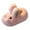 Pink, variant on Otqutp Kids Warm Slippers Girls Boys Home Slippers Warm Cute Rabbit Heel House Slippers for Toddler Lined Winter Indoor Shoes House Shoes Bedroom Slipper(Off-White,7-8 Years)