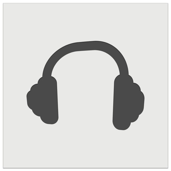 Headphones Ear Solid DIY Cookie Wall Craft Stencil - 5.5 Inch